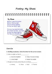 English Worksheet: Poetry : My Shoes