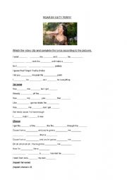 English Worksheet: Roar by Katy Perry