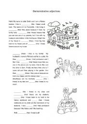 English Worksheet: DEMONSTRATIVE