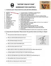 English Worksheet: Worksheet for Chapter 1 of 