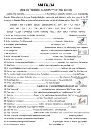 English Worksheet: Matilda summary