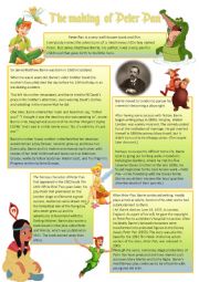 English Worksheet: The making of Peter Pan 