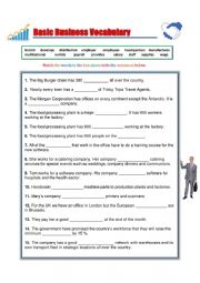 English Worksheet: Basic Business Vocabulary