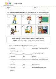 English Worksheet: job worksheet
