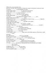 English Worksheet: Present Simple vs Present Continuous