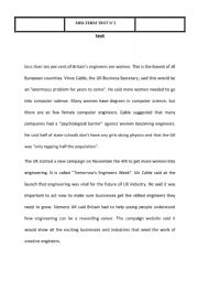 English Worksheet: 4TH FORM EXAM N2