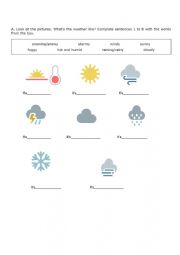 English Worksheet: weather 