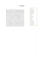 English Worksheet: PUZZLE HOUSE