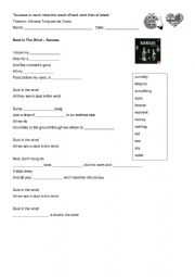 English Worksheet: Dust in the wind