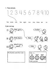 English Worksheet: numbers
