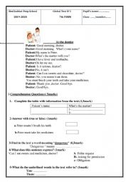 English Worksheet: full term test N2 7th form