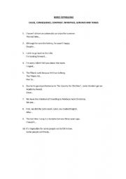 English Worksheet: REPHRASING BACHILLERATO