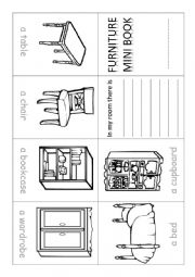 English Worksheet: Furniture minibook