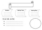 English Worksheet: Desing your club poster!