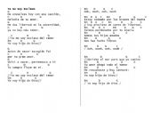 English worksheet: Cancion