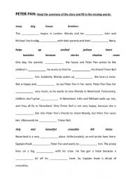 Peter Pan Summary Worksheet