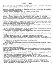 English Worksheet: Caged Home Reading Text