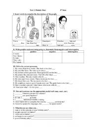 Elementary/ pre-intermediate test