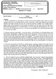 English Worksheet: 3RD FORM ARTS  END TERM TEST 2 PIONEER SCHOOL MARCH 2020