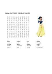 English Worksheet: SNOW WHITE AND THE SEVEN DWARFS