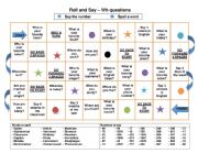 English Worksheet: Questions with be, spelling and numbers.