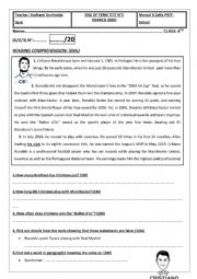 English Worksheet: end of term test 8th form