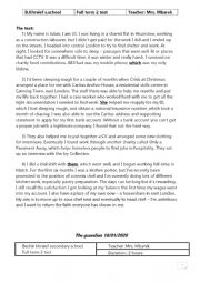 English Worksheet: 4th form arts full term 2 test