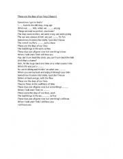 English Worksheet: those are the days of my life