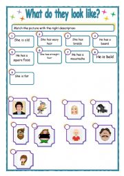 English Worksheet: Physical description