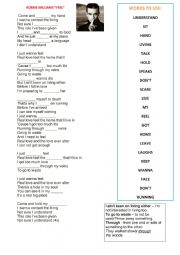 English Worksheet: Feel - Robbie Williams (Present Simple)