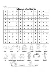 Halloween wordsearch