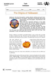 English Worksheet: Task Halloween