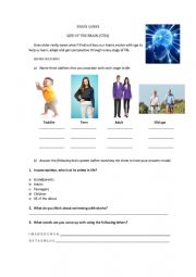English Worksheet: Brain Games Series