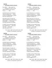 English Worksheet: Invictus (poem)