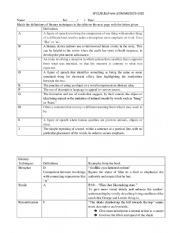 English Worksheet: Literary techniques