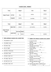 English Worksheet: passive voice