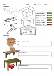 English Worksheet: Preposition in on under