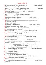 English Worksheet: Future Tense