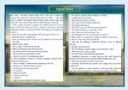 English Worksheet: DIGITAL DIARY