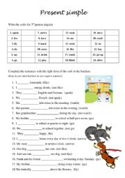 Present simple - affirmative, negative and 3rd person singular