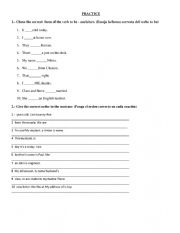 English Worksheet: Simple present 