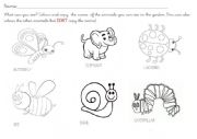 English Worksheet: Garden animals 