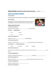 English Worksheet: scooby doo video activities using past simple