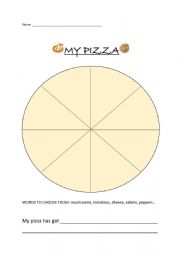 English Worksheet: MAKE YOUR OWN FAVOURITE PIZZA