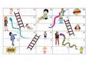 English Worksheet: Snakes and Ladders - Clothes