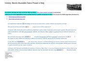 English Worksheet: Mussolini gains power in Italy