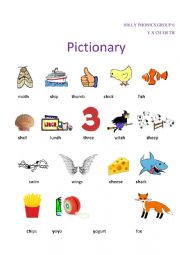 Jolly Phonics 6 sounds group pictionary