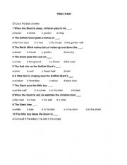 English Worksheet: eval. selfish gigant