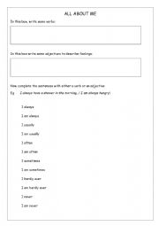 English Worksheet: adverbs of frequency - online format