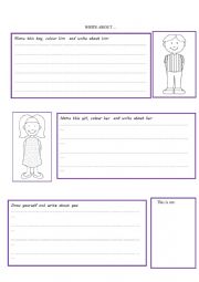 English Worksheet: Describing people - Writing assessment
